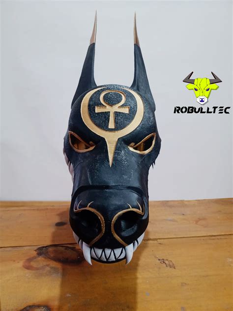 STL file Anubis Mask V2 : Anubis V2 Mask 🎃 ・3D printable model to download・Cults