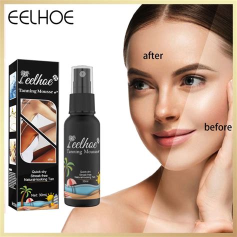 Eelhoe Tanning Mousse Tanning Liquid Spray Long Lasting Sunless Tan Natural Tanning Mousse Fake