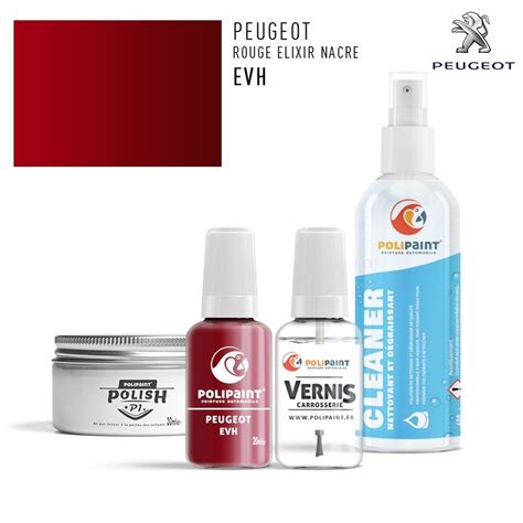 Peugeot 2008 EVH ROUGE ELIXIR NACRE Stylo Retouche Peinture Polipaint