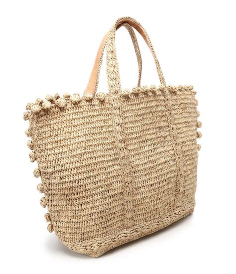 Vanessa Bruno Cabas Medium Raphia Bulles Naturel Sac En Raphia