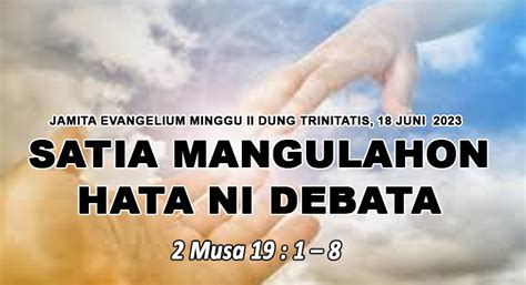 EVANGELIUM JAMITA MINGGU II DUNG TRINITATIS 18 JUNI 2023 HURIA