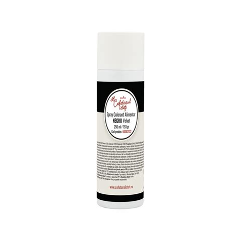 SPRAY VELVET Colorant Alimentar Negru 250 Ml