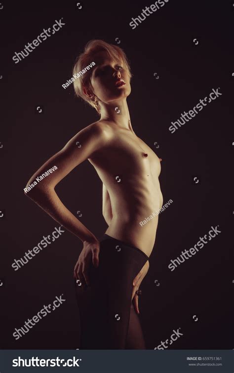 Elegant Nude Woman Short Blond Hair Stock Photo Shutterstock