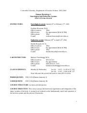 Exci Course Outline Pdf Concordia University Department