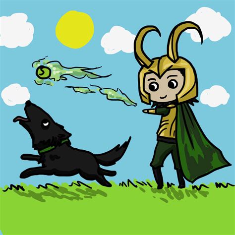 loki and fenrir by trazar on DeviantArt