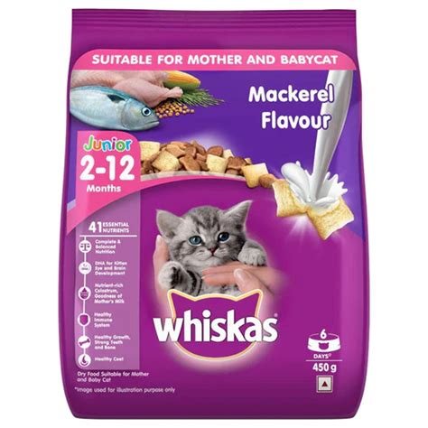 Whiskas Junior Months Cat Food Mackerel Flavor Petsone Pk