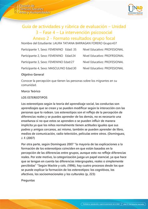 Anexo 2 Formato fase 4 La intervención psicosocial Laura Guía de