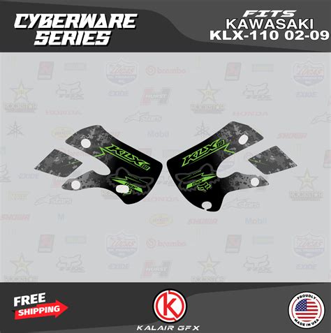 Graphics Kit For Kawasaki Klx Klx Cyberware Series