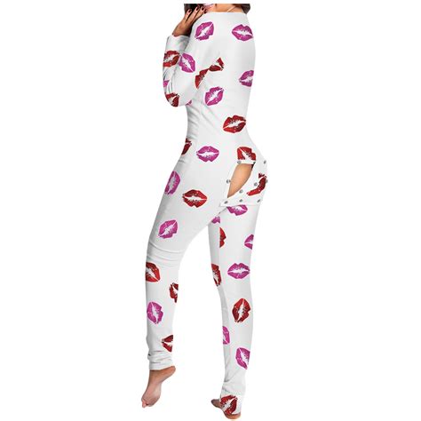 Jumpsuit Lady Pajama Suit With Fashion Pyjama Women Back Butt Open Sexy