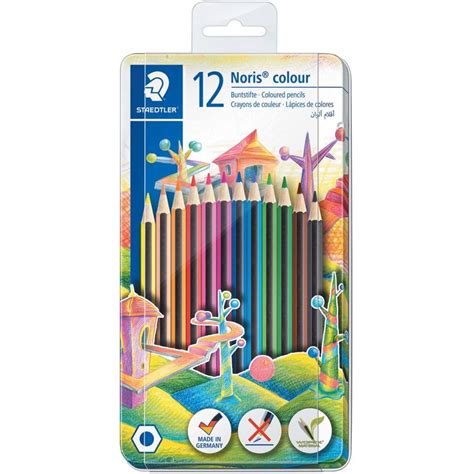 Staedler crayons de couleur Noris Colour boîte en métal de 12 pièces