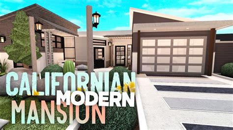 Californian Modern Mansion → Bloxburg Speed Build No Gamepass Youtube