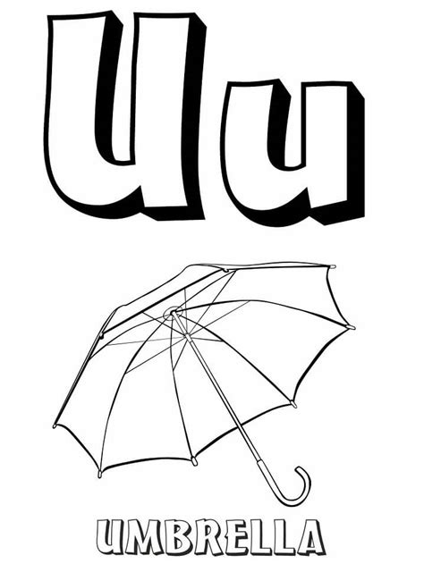 Letter U Coloring Page Printable Coloring Page For Kids Coloring Home