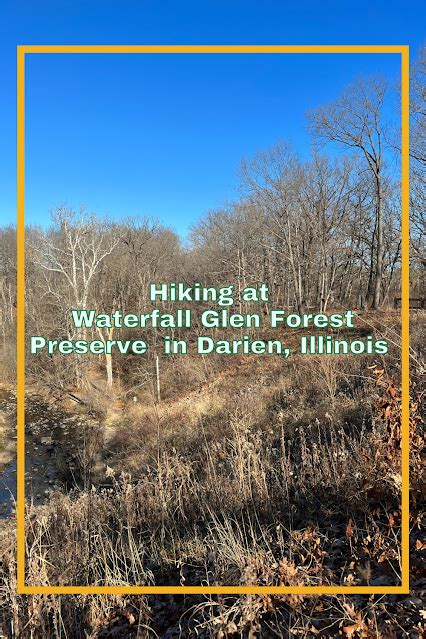 Hiking At Waterfall Glen Forest Preserve Under The Golden Fall Sun In