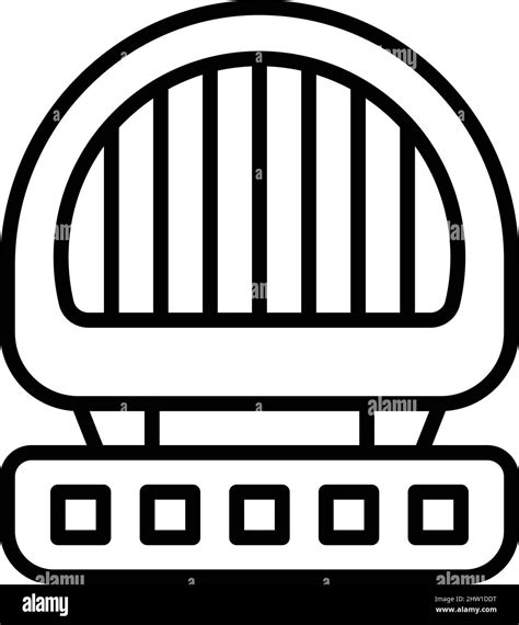 Food Waffle Maker Icon Outline Vector Iron Machine Cooker Recipe