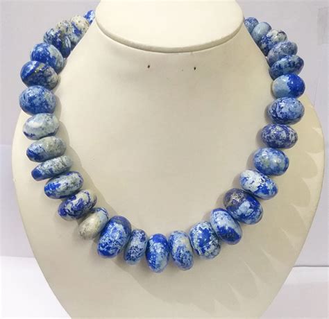 Lapis Lazuli Jewelry Necklace Lapis Smooth Rondelle Lapis Jewelry