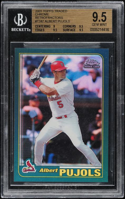 Topps Chrome Traded Retrofractor Albert Pujols Rookie T Bgs