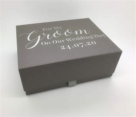 Personalised Groom Box Customise Online Add Your Wedding Date