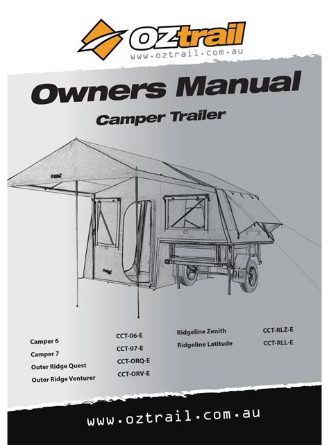 Oztrail Camper 6 Tent Owners Manual Manualslib