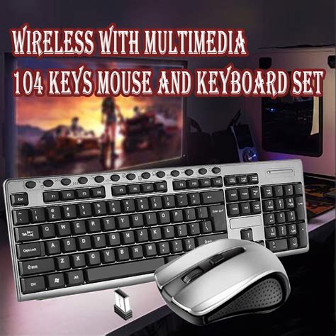 Jrocdr Kb6600 Wireless With Multimedia And Keyboard Set 24g 104 Keys