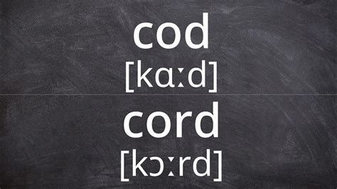 Cod Vs Cord Pronunciation In American English Youtube