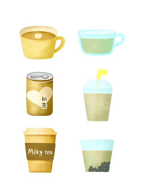 Hand Painted Pearl Milk Tea Free Png Hand Draw Milk Tea Hand Drawn