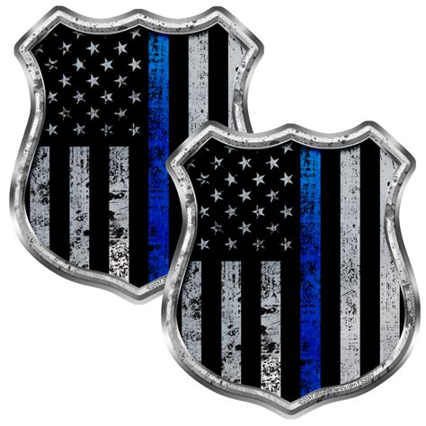 Thin blue line BADGE Stickers 2 Pack #FS2003 – AZ House of Stickers