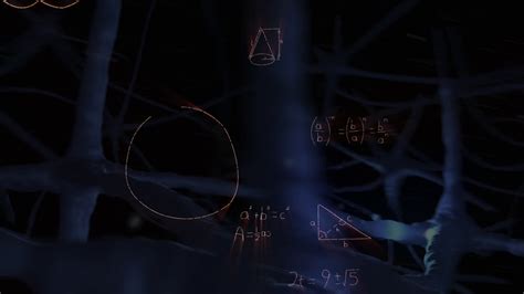 Vídeo Premium Animación de ecuaciones matemáticas sobre neuronas