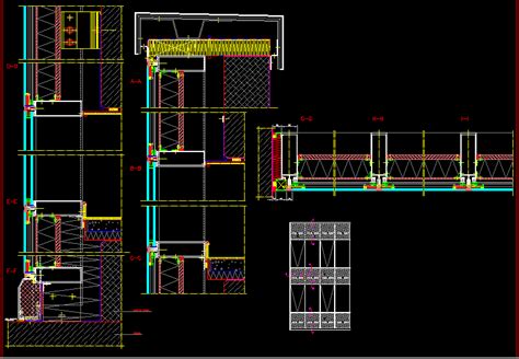 Detalles Y Secciones De Muro Cortina En DWG 337 65 KB Librería CAD