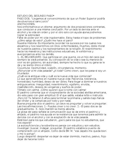Estudio DEL Segundo PASO - ESTUDIO DEL SEGUNDO PASO* PASO DOS