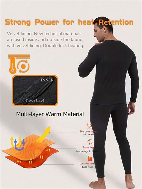 Pcs Men S Winter Sport Thermal Underwear Set High Elasticity Tight