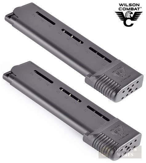 Wilson Combat 1911 45 Acp 10 Round Etm Railed Magazine 2 Pack 500