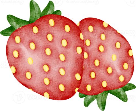 Watercolor Strawberry Fruit Clip Art 23322805 Png