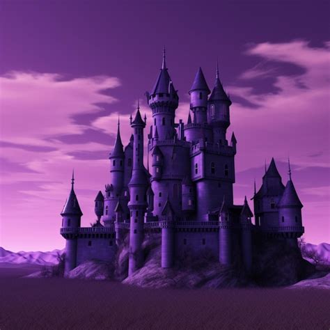 Premium AI Image A Purple Castle With The Word On It On The Top