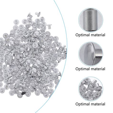 Pcs Nieten Halbhohlnieten Nietmuttern Aus Aluminium Silberfarbene