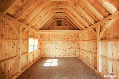 Interior Of X Gallatin Post Beam Shed Authentic Timber