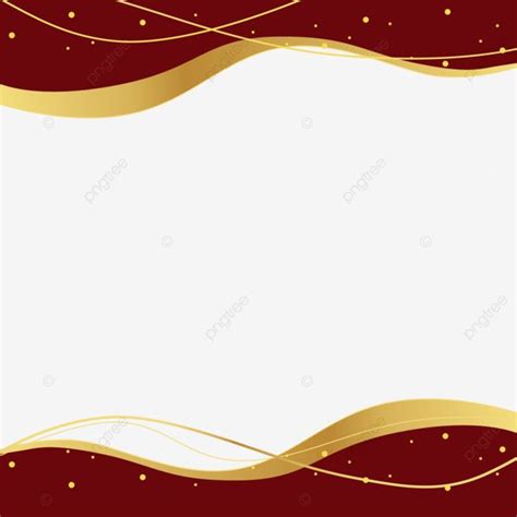 Twibbon Luxury Red Gold Maroon Frame Design Simple Sprinkle Line ...