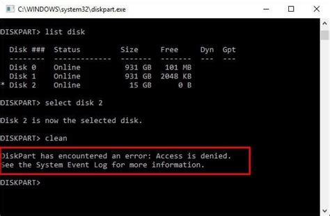 Fixed Diskpart Clean Not Working Diskpart Fails To Clean Disk Usb Sd Card In 2025