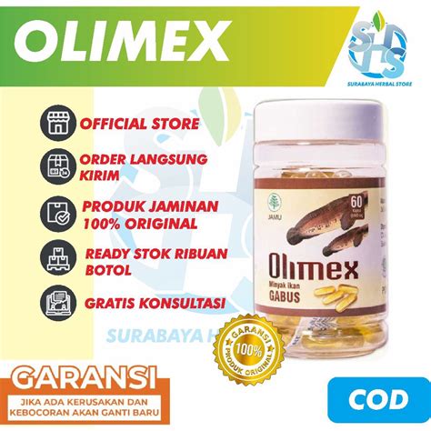 Jual Kapsul Olimex Original Minyak Ikan Gabus Albumin Kutuk Obat Luka