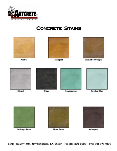 Artcrete Acid Stain - Concrete Design Center