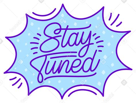 Lettering Sticker Stay Tuned Dots Text Png Svg