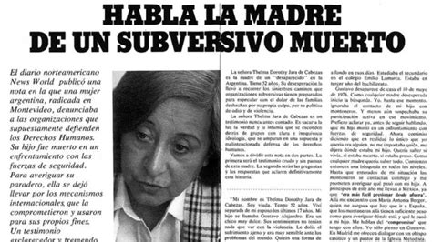 Murió Thelma Jara de Cabezas la madre de Plaza Mayo protagonista de