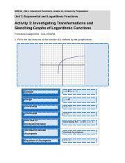 U3A3AssignSOL Rtf MHF4U 2011 Advanced Functions Grade 12 University