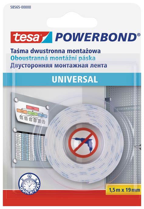 Tesa Taśma dwustronna montażowa Powerbond UNIWERSALNA biały 58565