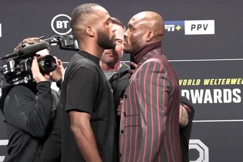 UFC 286 Video Leon Edwards Kamaru Usman Face Off For Trilogy Title