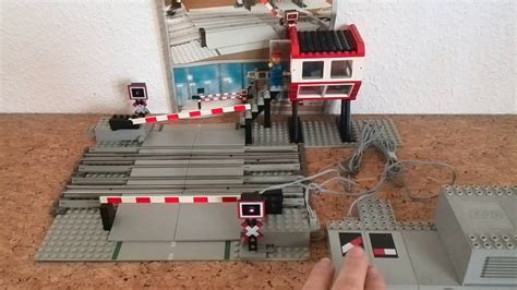 Lego Eisenbahn 7866 12v Bahnübergang Level Crossing Train Remote Controlled Interpoko Youtube