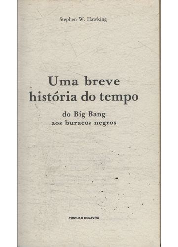 Sebo do Messias Livro Uma Breve História do Tempo