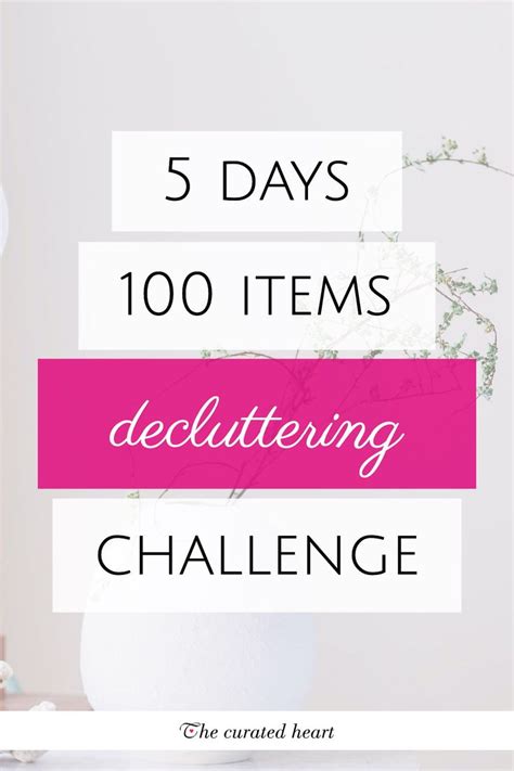 5 Days 100 Items Minimalist Decluttering Challenge Declutter