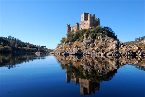 Old Almourol Castle Aerial View Portugal Stock Photo - Image of reflection, aerial: 75316206