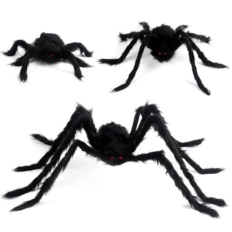 Buy FINGOOO Halloween 3 Pack Realistic Giant Spider Halloween