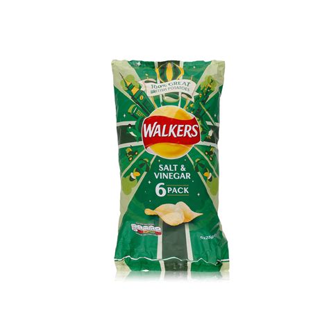 Walkers Salt And Vinegar Crisps 6 X 25g Spinneys Uae